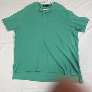 SHIRT Polo Ralph Lauren MENS XXL  LIGHT GRN / Purple Logo Green Cotton